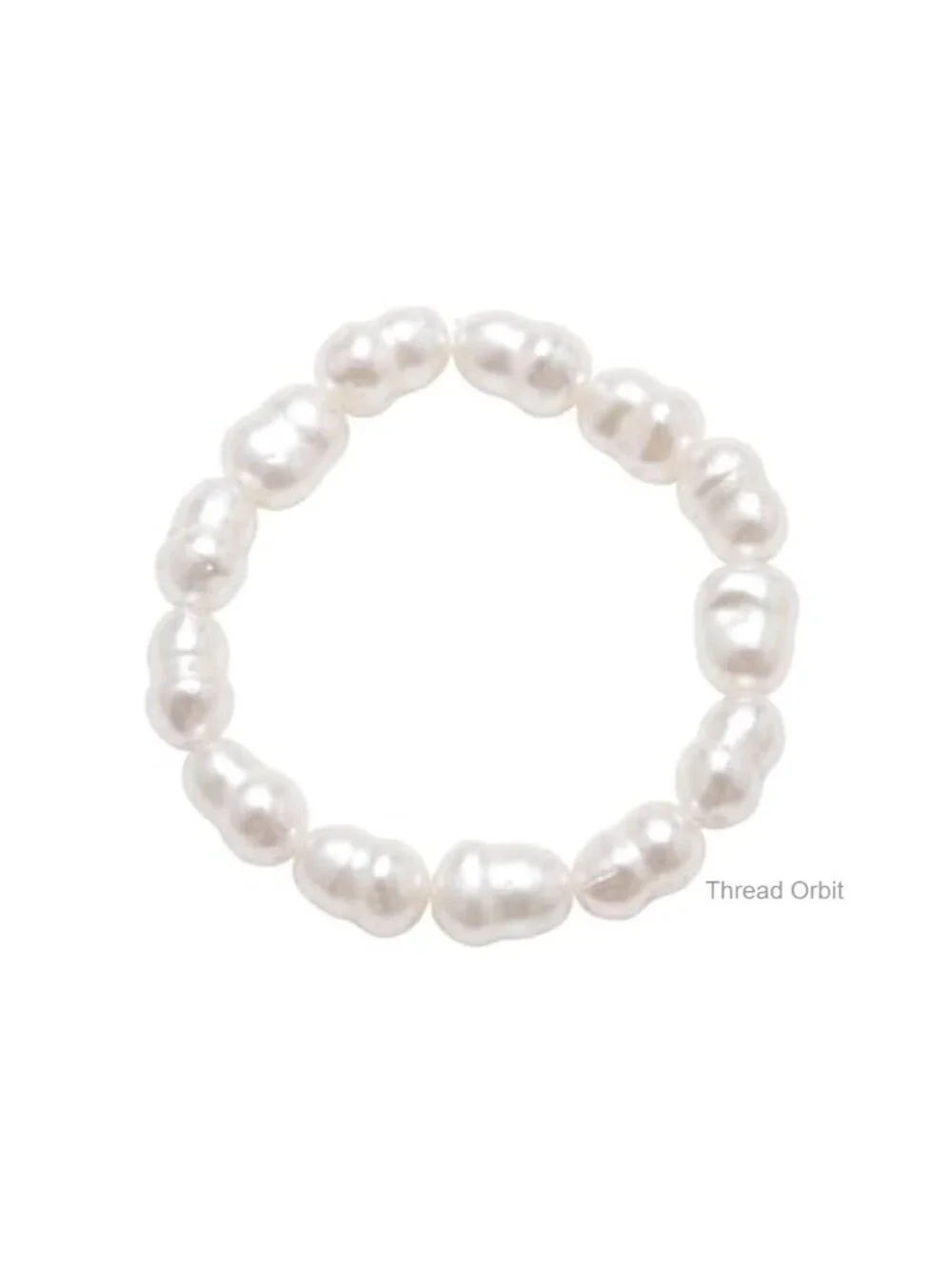 Natural Pearl Stretchy Stacking Ring, Elegant Minimalist Jewelry